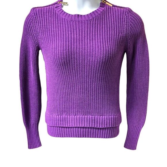 MICHAEL KORS Women's Crew Neck Double thick Zippered Shoulders Sweater Size Smal - Picture 2 of 14